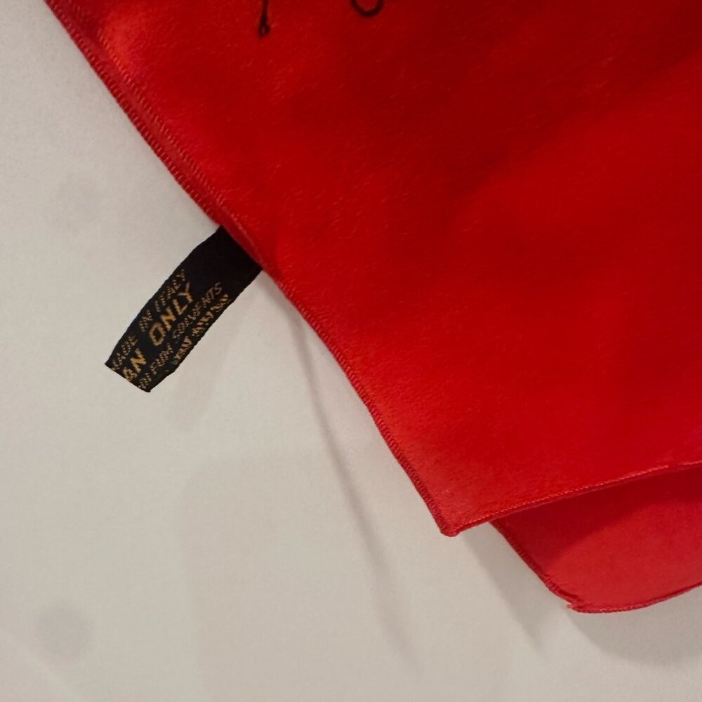 Celine Silk Scarf | Red | One Size - Picture 5 of 5